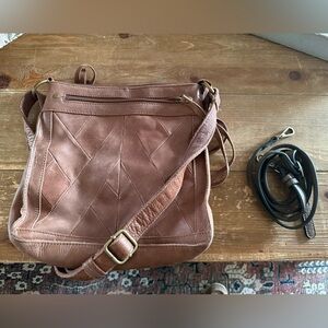 Lucky Brand Rayla Brown Leather Crossbody Bag